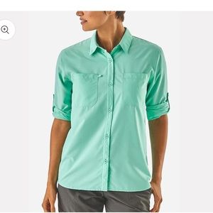 Patagonia long sleeve SOL patrol shirt blue M